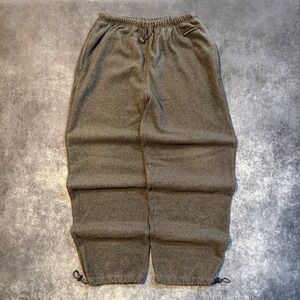 Y2K Aeropostale Aero-Tec Fleece Sweatpants Mens Large Gray Baggy Drawstring Cuff